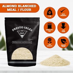 Almonds, Extra fine Fresh Flour/Meal healthy Blanched 16 Ounce (Pack of 1)