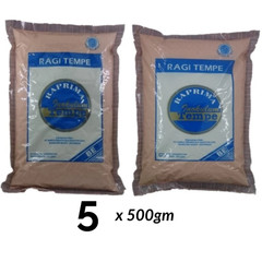 (5 x 500g) RAPRIMA TEMPEH RAGI TEMPE Starter Inoculum Tempeh Soya Protein