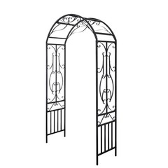 Garden Arch Trellis Outdoor Metal Arbor for Climbing Vines, Lawn and Backyard