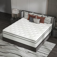 12/14 Inch Full Queen King Size Mattress Hybrid Foam Innerspring Bed in a Box