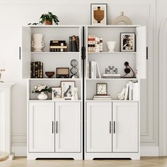 70” Tall Kitchen Pantry Cabinet Freestanding Storage Cabinet Adjustable Shelves