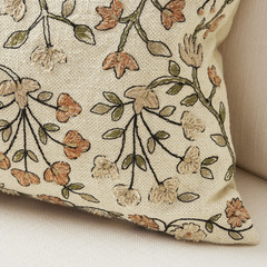 Best seller Pottery Barn Zea Embroidered Lumbar Pillow cover 16×26 -Warm Multi