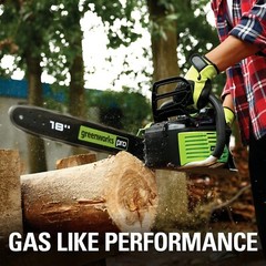Greenworks Pro 80V 18 inch Cordless Chainsaw CSB401 w/ 2Ah Battery and Charger