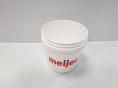 Meijer White Mini Bucket 4″ Tall HTF Fast Shipping