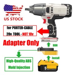 1 Adapter fits DeWalt 20V MAX XR Li-Ion Battery To for PORTER-CABLE 20V MAX Tool