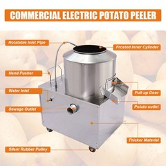 1500W 430 Stainless Steel Electric Potato Peeler Machine Kitchen Potato Washe
