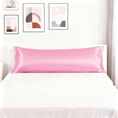 Silky Soft Satin Body Pillowcase, Machine Washable, 20×54 Inches, 23 Colors