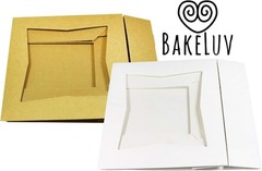 Food Safe 100 Pack Bakery Boxes, 8x8x2.5 Inches – Biodegradable, Window Design