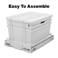 Sterilite Wide 3 Drawer Cross Weave Tower, White Plastic Storage Chest Organizer