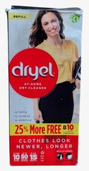Dryel At-Home Dry Cleaning Refill, 10 Count + Booster Spray
