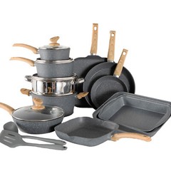 17Piece Pots and Pans Set Nonstick Induction Cookware Set Granite Coated Pot Set
