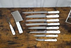WUSTHOF CLASSIC White-Handle 13 Piece Set with *SUPER RARE* Clear Acrylic Block!