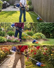 43CC Weed Wacker Gas Powered, 3-in-1 Gas Weed Eater 2-Cycle String Trimmer Yard
