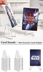 50 Packs Card Display Stand 2.2 inch Acrylic Easel Mini Card Stand for Sports