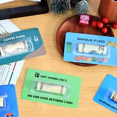 virsomier 9pcs Funny Cash Gift Cards – Money Holder for Gifting Cash, Blue