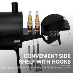 Royal Gourmet CC1830S BBQ Charcoal Grill and Offset Smoker 823 Square Inch Black