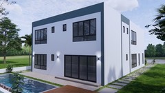 39×56 Feet House Plans 3d 12×17 Meter 6 Beds 8 Baths PDF File and (A4 Hard Copy)