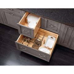 24.25 In. W X 6.63 In. H X 21.25 In. D Natural Brown Trimmable Pegboard Drawer O