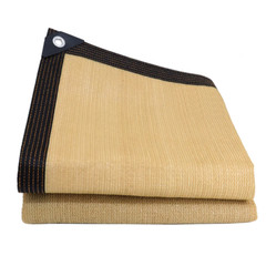 Privacy Fence Screen in Beige Tan with Silver Grommet 90 Pct Blockage Windscreen