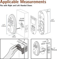 Biometric Electronic Keyless Entry Door Deadbolt Lock Fingerprint with Keypads