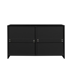 6 Drawer Double Dresser Black Wide Storage Chest of Drawers Bedroom Living Room