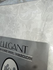 Vinyl White Tablecloth Pack Size 70 X 168 Oblong Easy Care