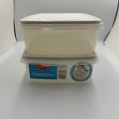 Vintage Rubbermaid 17 Cup Rectangle Servin Savers Set of 2 – 1 NOS