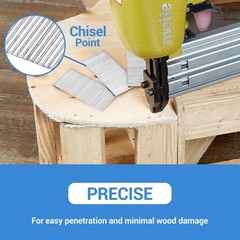 meite 16 Gauge Finish Nails 1-1/4 in Straight Finish Nail 2500-Count Galvanized