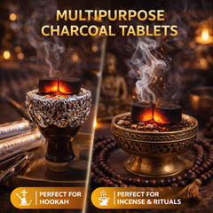 100 Ct Starlight 40 mm Round Charcoal Disc Hookah Narghile Incense Slow Burn