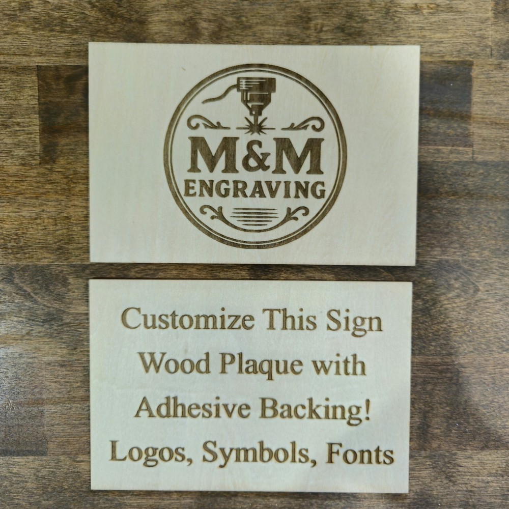 Customized 3×5 Wood Sign Plaque Wall Decor Adhesive Basswood Personalized