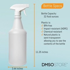 32oz. Plastic Trigger Spray Bottles Chemical Resistant Heavy Duty Commercial 4pk