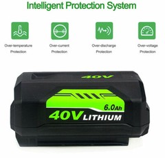 2X Battery & Charger For Ryobi 40V With LED Lithium-Ion 40-Volt OP406VNM OP40602