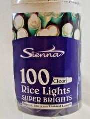 Sienna 100 Clear Rice Lights Super Brights Indoor/Outdoor Lot of 4 Boxes X1498