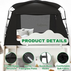 Privacy Bed Tent Sleeping Dream Space Canopy Breathable Shelter for Adults Kids