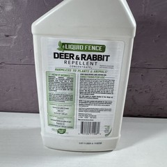 New Liquid Fence Deer & Rabbit Repellent Concentrate, 32 Ounce Cover 5000 Sq FT
