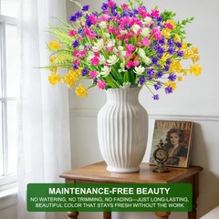 20 Bundles Artificial Flowers for 20 Bundles, Mixed 6 Styles 2