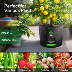 VIVOSUN 10/20 Pack Planting Grow Bags Fabric Pot Nursery Soil Nonwoven w/ Handle