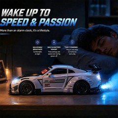 Hypercar Model Alarm Clock LED Digital Display Remote Control Clock