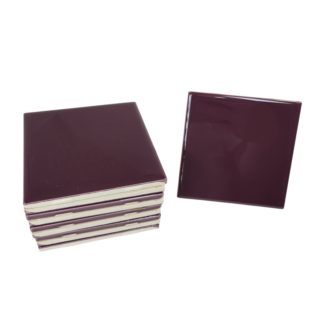 Purple 4.25 in Ceramic Tile Subway Square Shower Wall Bath Kitchen Backsplash