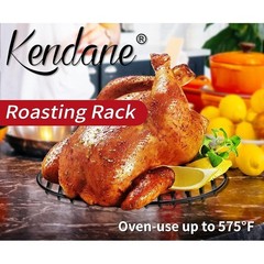 Roasting Cooling Rack Roaster Pan Oven Safe Multi-Use Heavy Steel Cooking Tool