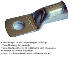 1/0 Gauge 1/0 AWG Red or & Black Welding Battery Cable + Cable Lugs Heat Shrink