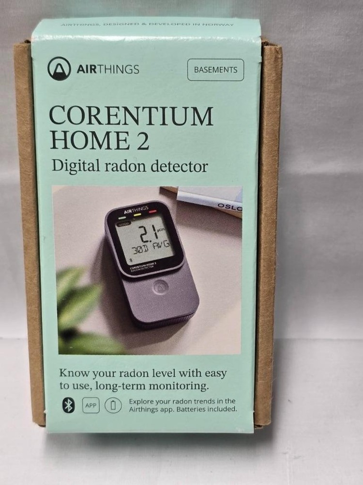 Airthings 325 Corentium Home 2 Battery-Operated Digital Radon Detector