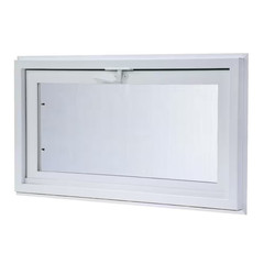 32.25 In. X 24.25 In. White Double-Pane Insulated Glass Hinged Vinyl Hopper Insw