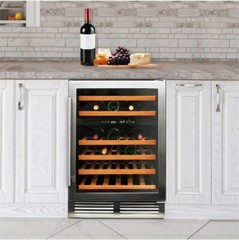 ​​​​​​​Maxximum 46-Bottle Stainless Steel Dual Zone Wine Cooler