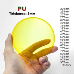 8mm Thick Round Polyurethane PU Disc Discs Damping Pads Sheet | Φ 20mm-100mm