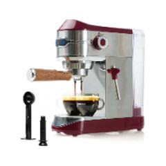 Mixpresso 15-Bar Automatic Espresso Machine with Milk Frother, 37 Oz, Dark Red