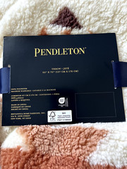 NWT Pendleton Peak Canyon Multicolor Sherpa Throw Fleece Blanket Southwest Aztec