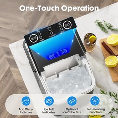 Portable Countertop Ice Maker Self-Cleaning Machine 9 Cubes in 6 Mins 26.5lbs