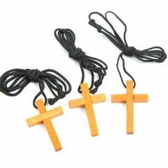 Wooden Cross Necklaces 1 Dozen