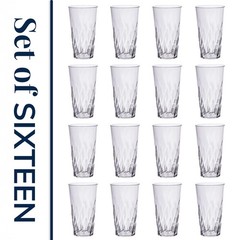 US Acrylic Palmetto 20 ounce Plastic Stackable Water Tumblers in Clear | Lightwe